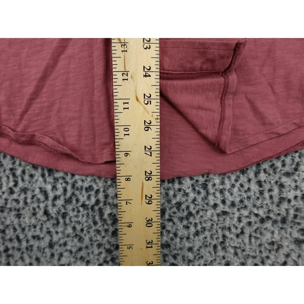 J. Crew Knit Button Down Mens Medium Red Garment Dyed Slub Cotton LS Shirt